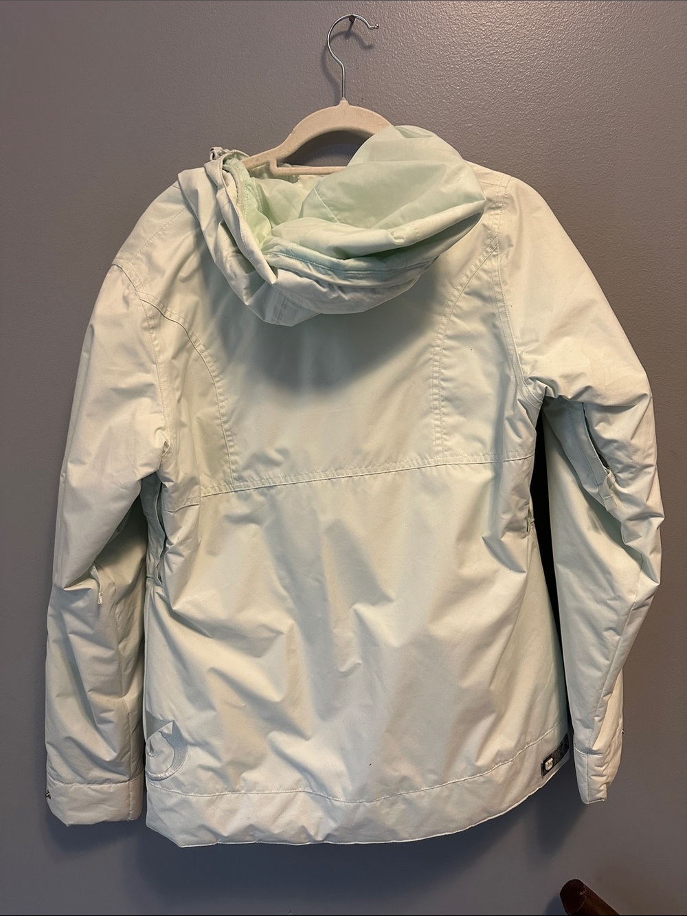 Burton Women's Off-White Hooded Ski Jacket - Picture 4 of 4